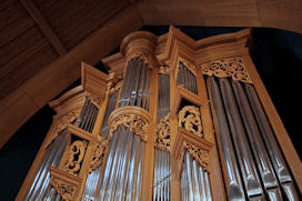 Carved ornament and sculpture for the Fritts organ at Episcopal Church of the Ascension, Seattle, WA